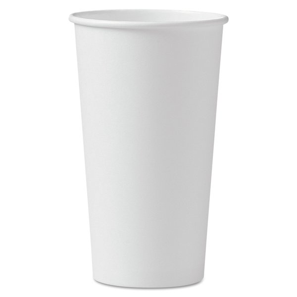 Dart Polycoated Hot Paper Cups, 20 oz, White, PK600 PK 420W-2050